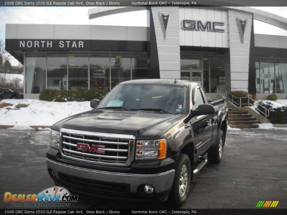 2008 GMC Sierra 1500 SLE Regular Cab 4x4 Onyx Black / Ebony Photo #1