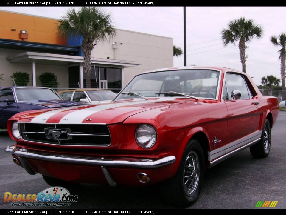 1965 Ford Mustang Coupe Red / Black Photo #27