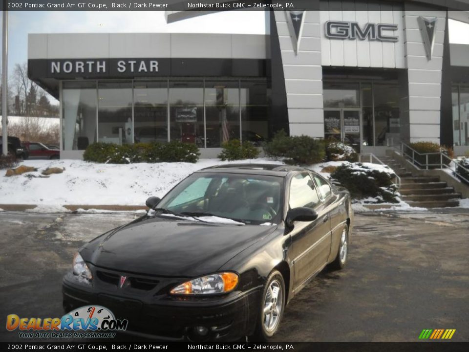 2002 Pontiac Grand Am GT Coupe Black / Dark Pewter Photo #1