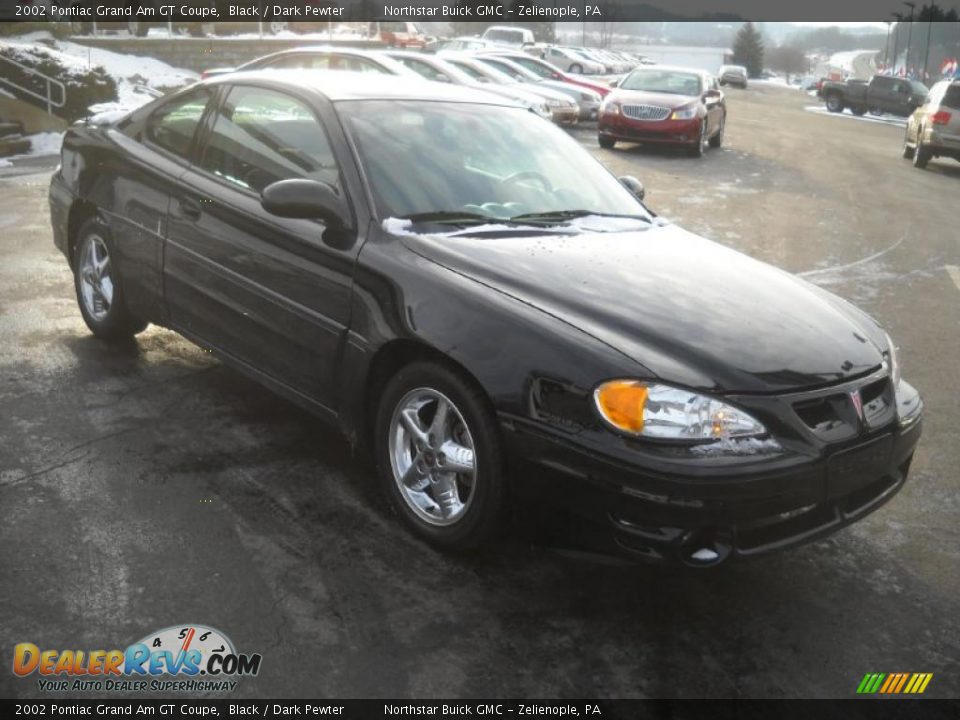 2002 Pontiac Grand Am GT Coupe Black / Dark Pewter Photo #2