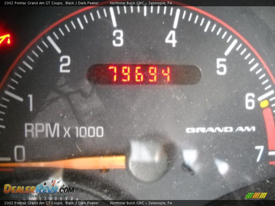 2002 Pontiac Grand Am GT Coupe Black / Dark Pewter Photo #20