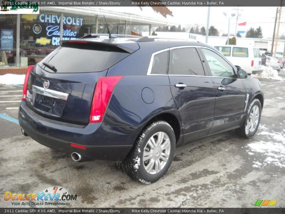 2011 Cadillac SRX 4 V6 AWD Imperial Blue Metallic / Shale/Ebony Photo #3