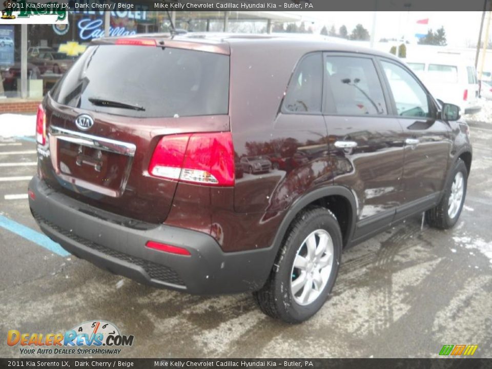 2011 Kia Sorento LX Dark Cherry / Beige Photo #3