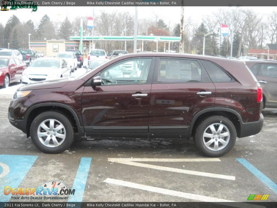 2011 Kia Sorento LX Dark Cherry / Beige Photo #6