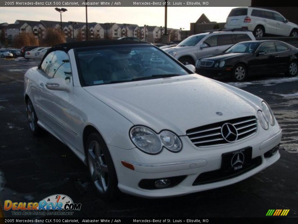 2005 Mercedes-Benz CLK 500 Cabriolet Alabaster White / Ash Photo #3