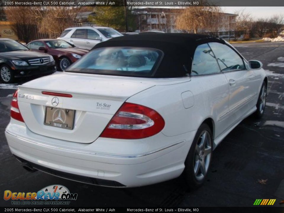 2005 Mercedes-Benz CLK 500 Cabriolet Alabaster White / Ash Photo #10
