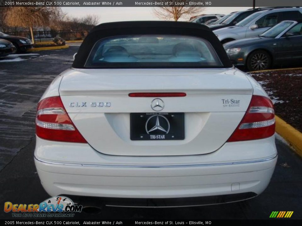 2005 Mercedes-Benz CLK 500 Cabriolet Alabaster White / Ash Photo #11