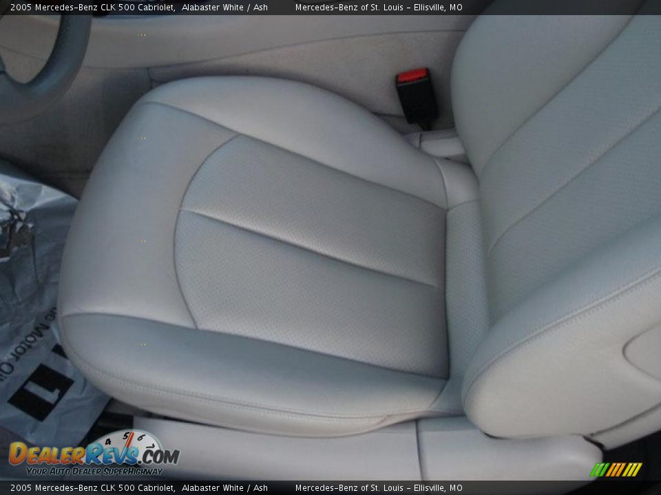 2005 Mercedes-Benz CLK 500 Cabriolet Alabaster White / Ash Photo #16
