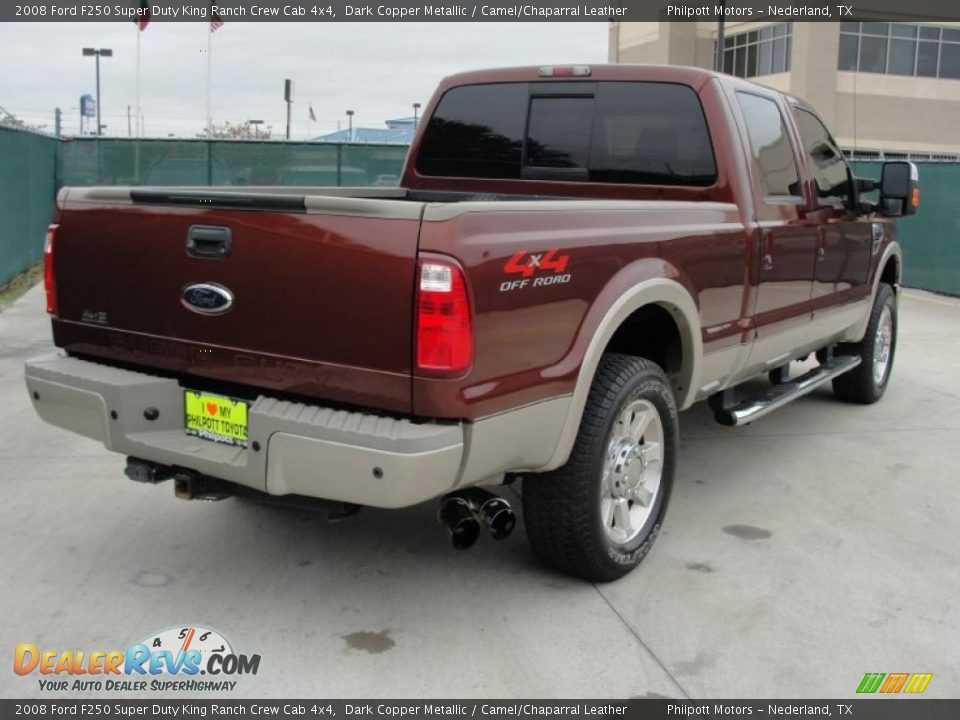 2008 Ford F250 Super Duty King Ranch Crew Cab 4x4 Dark Copper Metallic / Camel/Chaparral Leather Photo #3