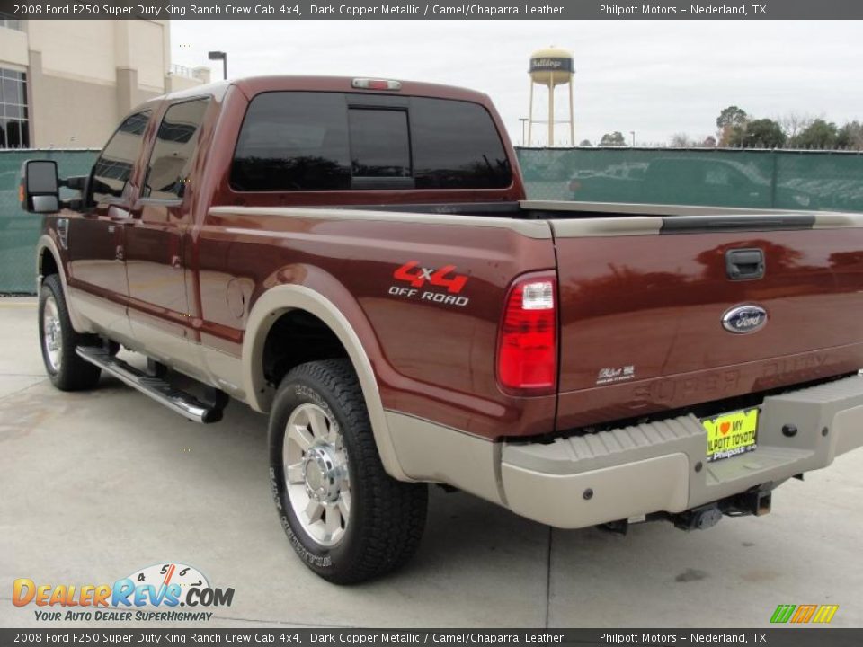 2008 Ford F250 Super Duty King Ranch Crew Cab 4x4 Dark Copper Metallic / Camel/Chaparral Leather Photo #5