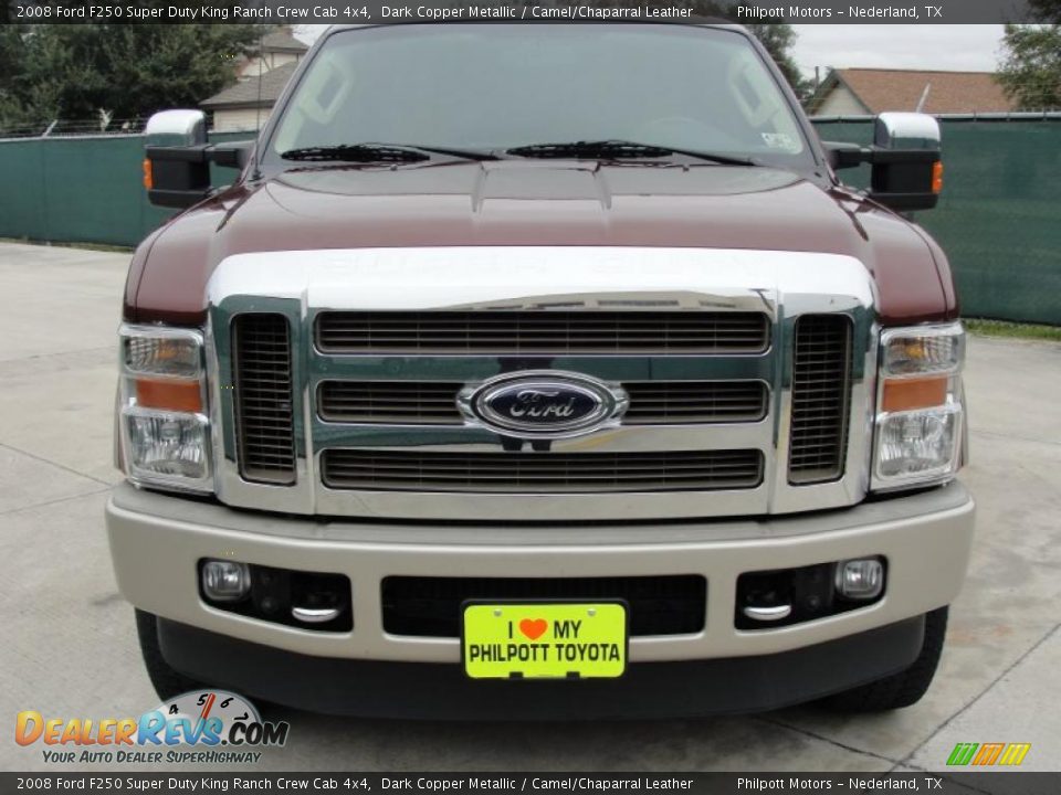 2008 Ford F250 Super Duty King Ranch Crew Cab 4x4 Dark Copper Metallic / Camel/Chaparral Leather Photo #8