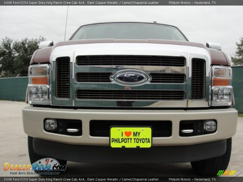 2008 Ford F250 Super Duty King Ranch Crew Cab 4x4 Dark Copper Metallic / Camel/Chaparral Leather Photo #9