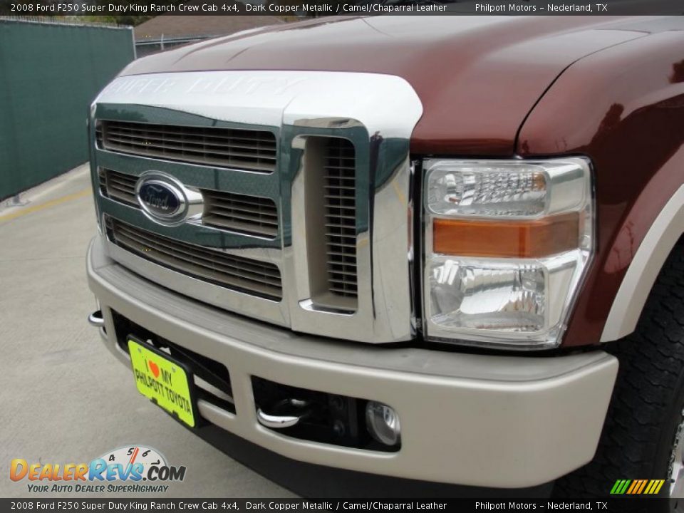 2008 Ford F250 Super Duty King Ranch Crew Cab 4x4 Dark Copper Metallic / Camel/Chaparral Leather Photo #11