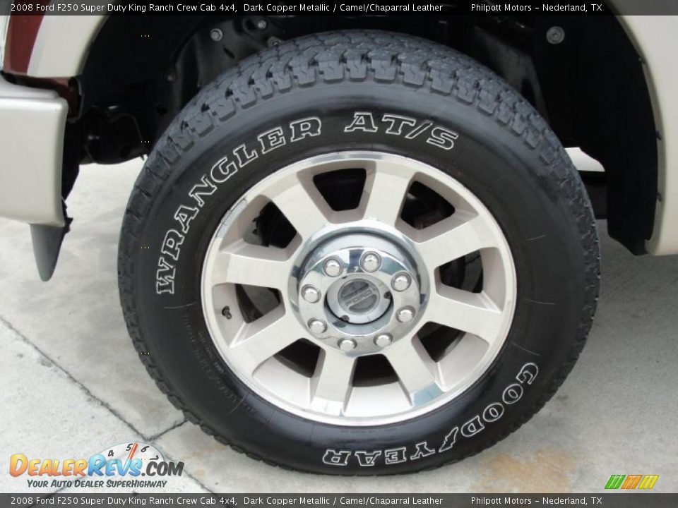 2008 Ford F250 Super Duty King Ranch Crew Cab 4x4 Dark Copper Metallic / Camel/Chaparral Leather Photo #12