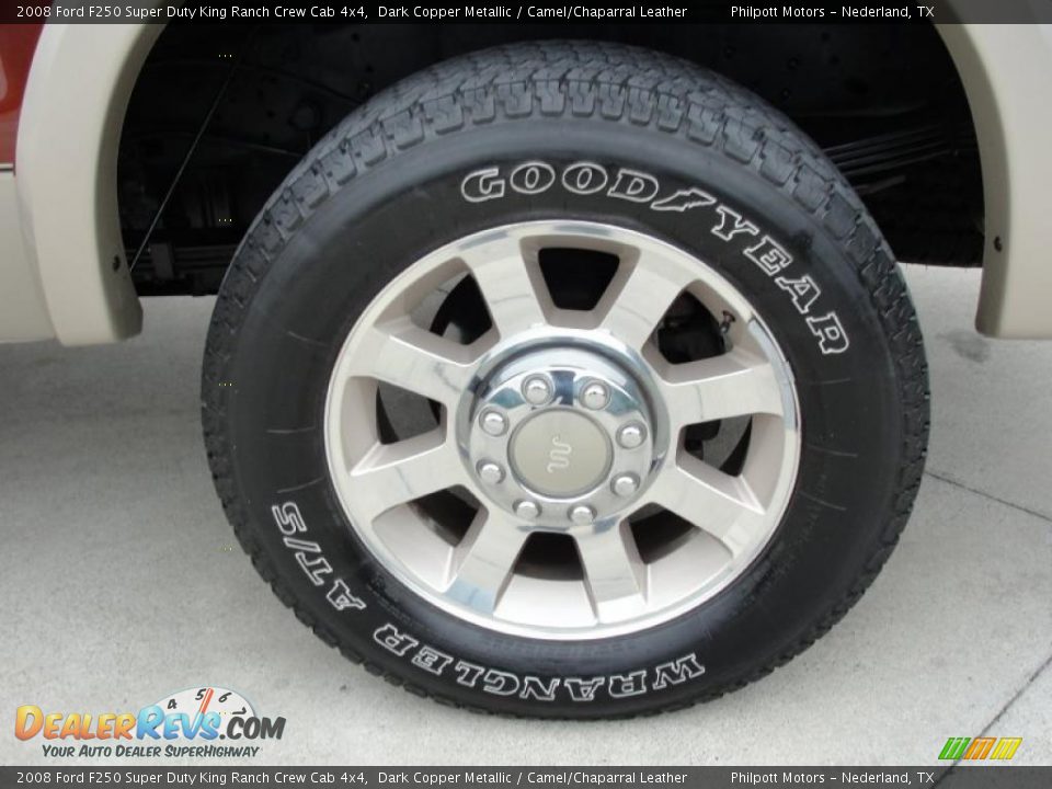 2008 Ford F250 Super Duty King Ranch Crew Cab 4x4 Dark Copper Metallic / Camel/Chaparral Leather Photo #13