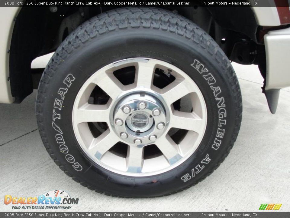 2008 Ford F250 Super Duty King Ranch Crew Cab 4x4 Dark Copper Metallic / Camel/Chaparral Leather Photo #15