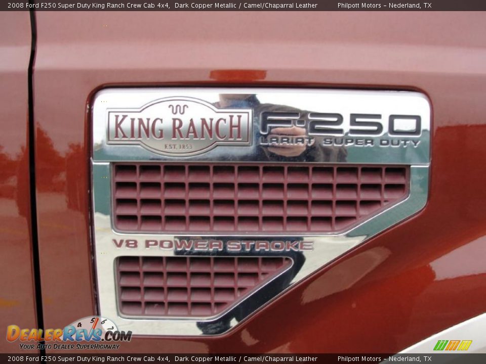 2008 Ford F250 Super Duty King Ranch Crew Cab 4x4 Dark Copper Metallic / Camel/Chaparral Leather Photo #16