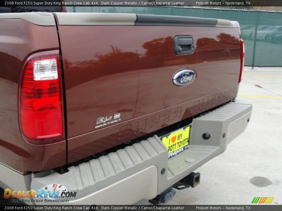2008 Ford F250 Super Duty King Ranch Crew Cab 4x4 Dark Copper Metallic / Camel/Chaparral Leather Photo #22