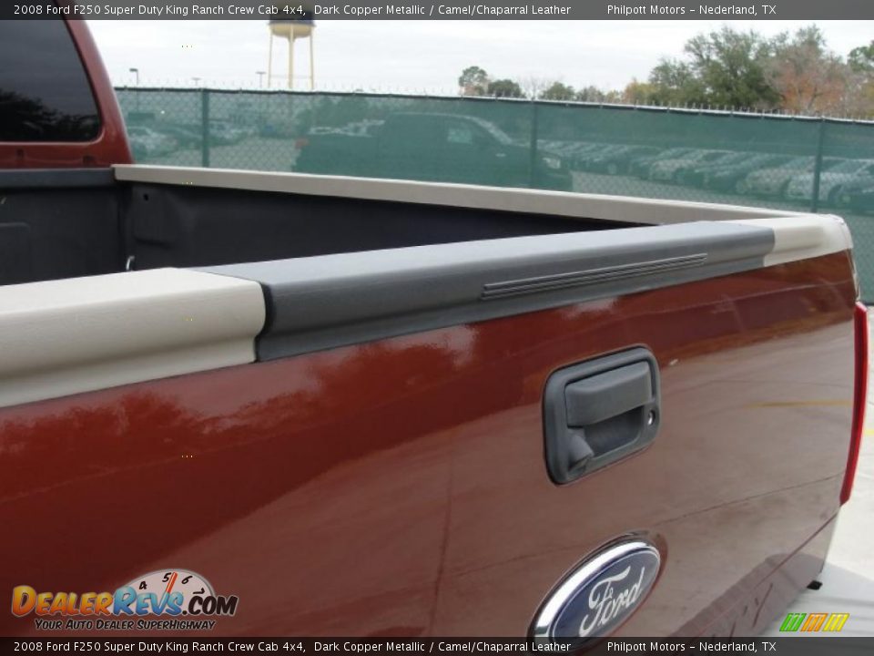 2008 Ford F250 Super Duty King Ranch Crew Cab 4x4 Dark Copper Metallic / Camel/Chaparral Leather Photo #23