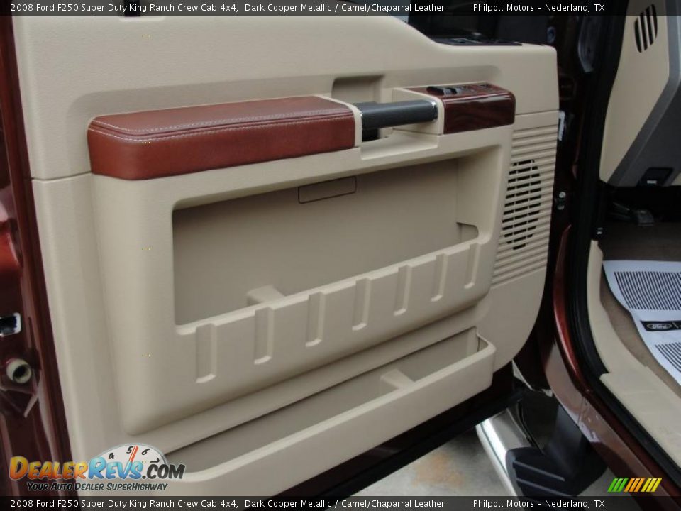 2008 Ford F250 Super Duty King Ranch Crew Cab 4x4 Dark Copper Metallic / Camel/Chaparral Leather Photo #35