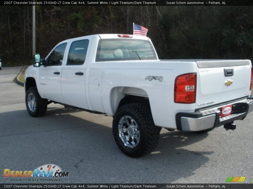 2007 Chevrolet Silverado 2500HD LT Crew Cab 4x4 Summit White / Light Titanium/Dark Titanium Photo #3