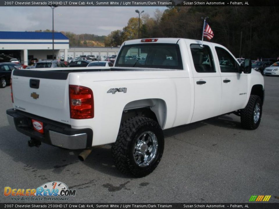 2007 Chevrolet Silverado 2500HD LT Crew Cab 4x4 Summit White / Light Titanium/Dark Titanium Photo #5