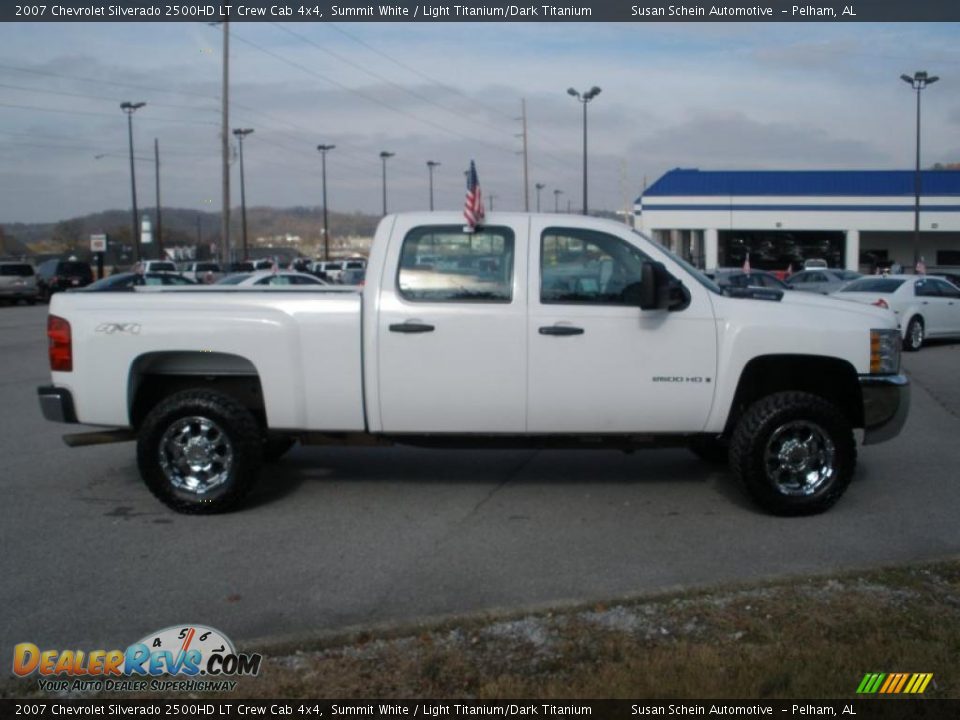 2007 Chevrolet Silverado 2500HD LT Crew Cab 4x4 Summit White / Light Titanium/Dark Titanium Photo #6