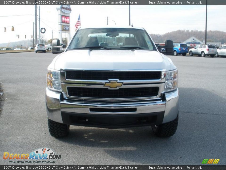 2007 Chevrolet Silverado 2500HD LT Crew Cab 4x4 Summit White / Light Titanium/Dark Titanium Photo #8