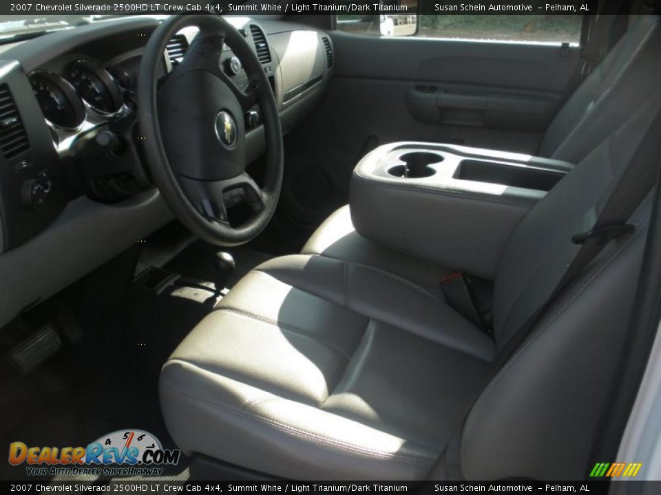 2007 Chevrolet Silverado 2500HD LT Crew Cab 4x4 Summit White / Light Titanium/Dark Titanium Photo #14