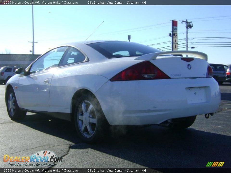 1999 Mercury Cougar V6 Vibrant White / Graystone Photo #5