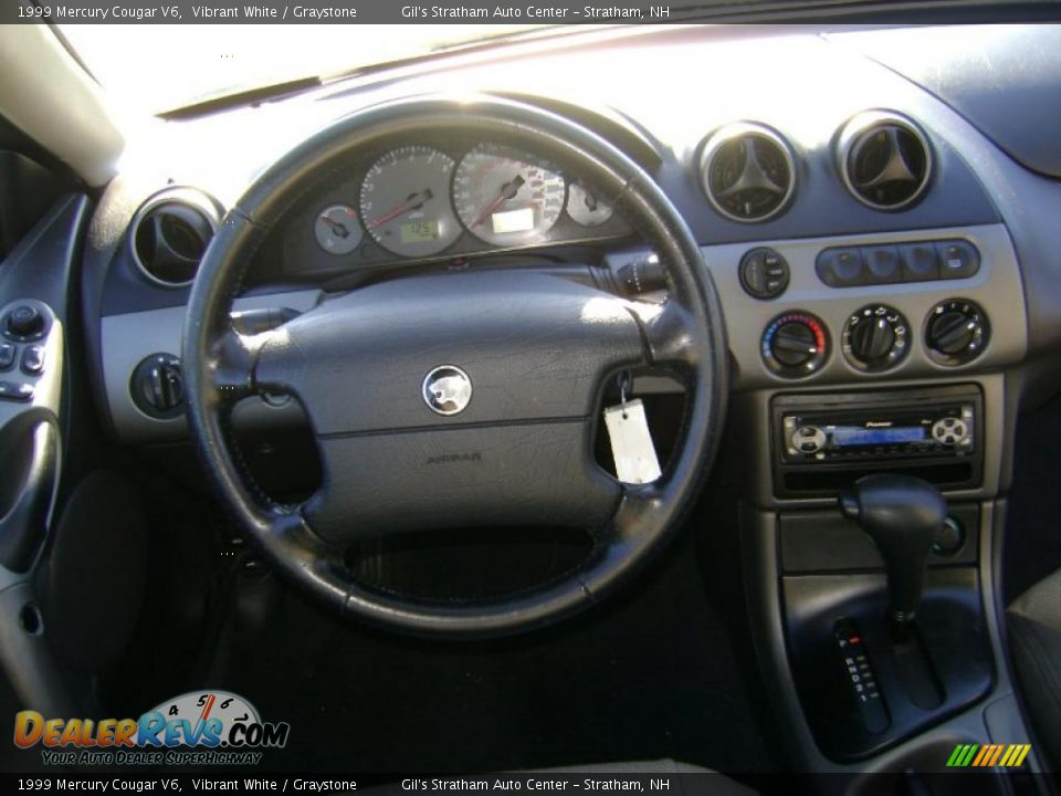 1999 Mercury Cougar V6 Vibrant White / Graystone Photo #13