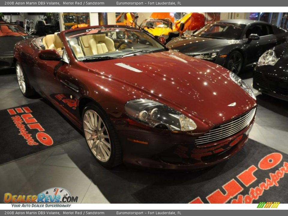 Front 3/4 View of 2008 Aston Martin DB9 Volante Photo #1