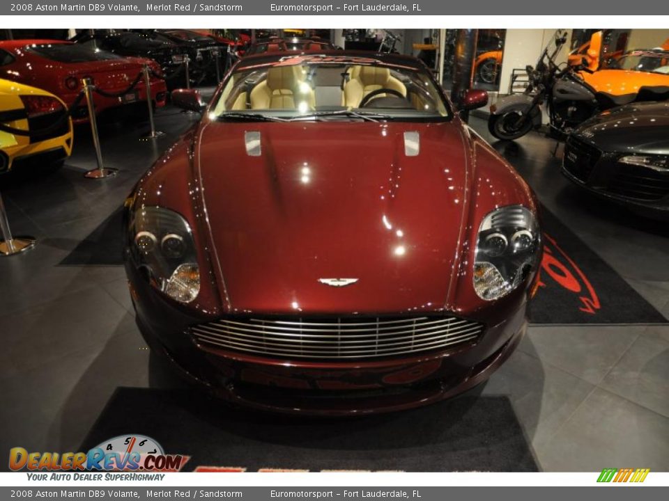 2008 Aston Martin DB9 Volante Merlot Red / Sandstorm Photo #6