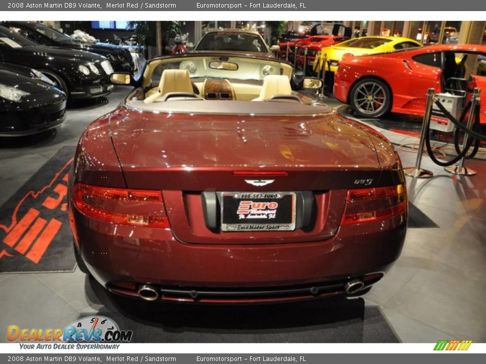 2008 Aston Martin DB9 Volante Merlot Red / Sandstorm Photo #7