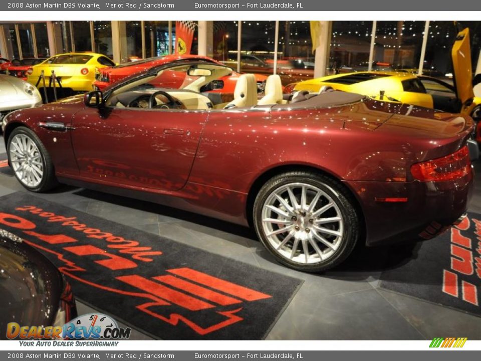 2008 Aston Martin DB9 Volante Merlot Red / Sandstorm Photo #8