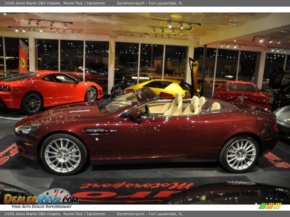 2008 Aston Martin DB9 Volante Merlot Red / Sandstorm Photo #9