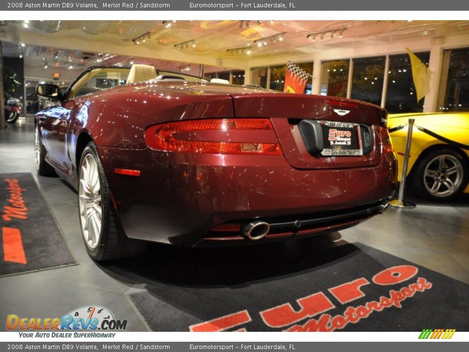 2008 Aston Martin DB9 Volante Merlot Red / Sandstorm Photo #14
