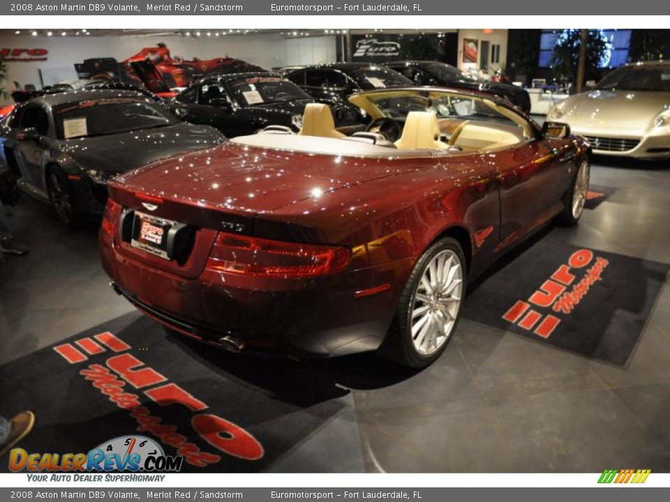 2008 Aston Martin DB9 Volante Merlot Red / Sandstorm Photo #16