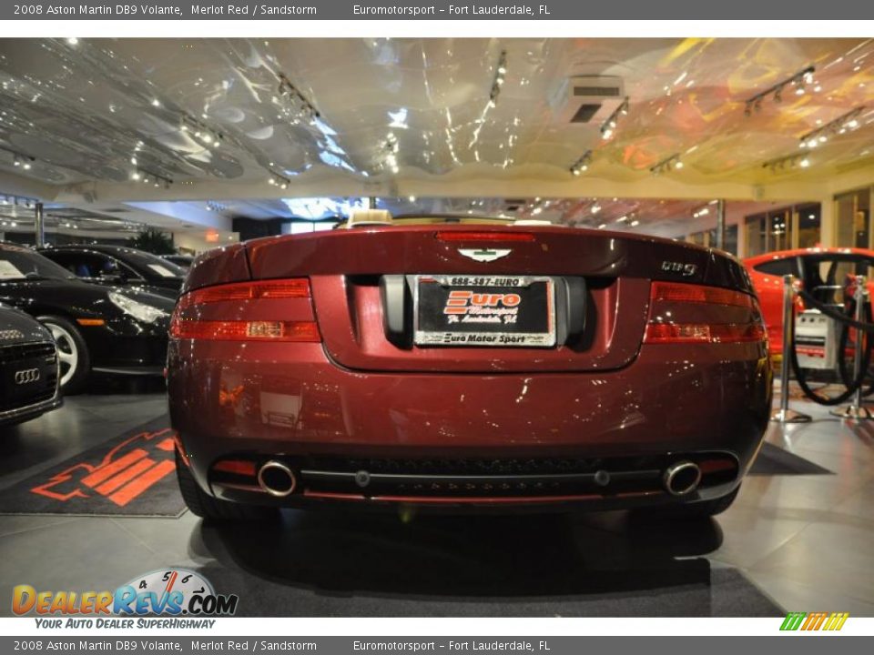 2008 Aston Martin DB9 Volante Merlot Red / Sandstorm Photo #17