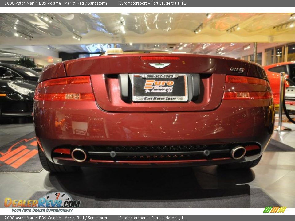 2008 Aston Martin DB9 Volante Merlot Red / Sandstorm Photo #18