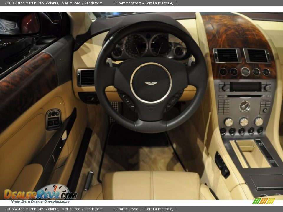 2008 Aston Martin DB9 Volante Merlot Red / Sandstorm Photo #22