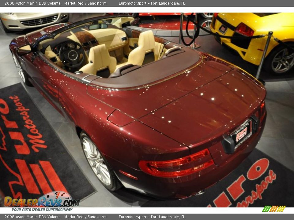 2008 Aston Martin DB9 Volante Merlot Red / Sandstorm Photo #28