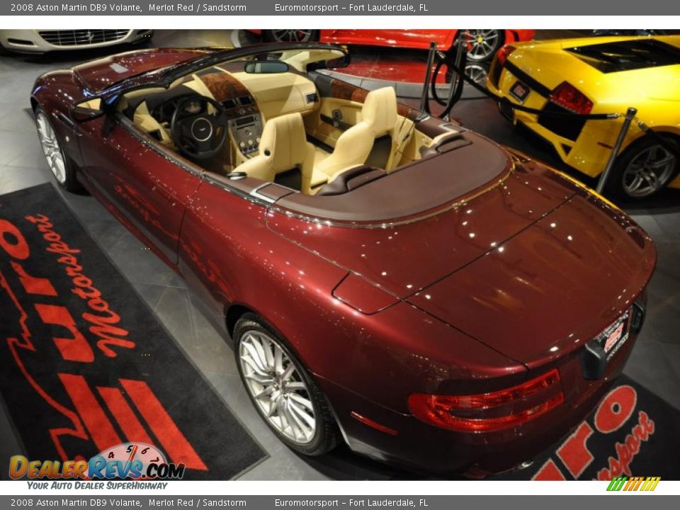 2008 Aston Martin DB9 Volante Merlot Red / Sandstorm Photo #29