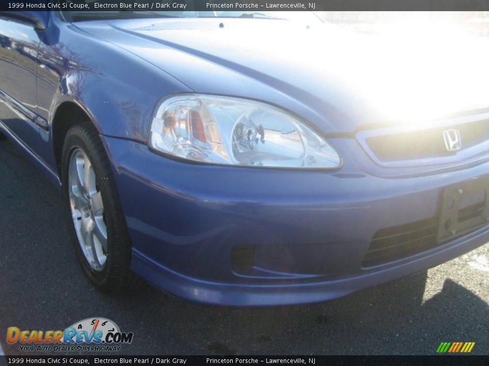 1999 Honda Civic Si Coupe Electron Blue Pearl / Dark Gray Photo #10