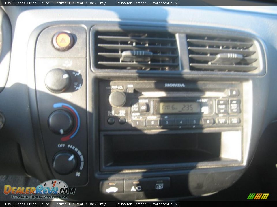 1999 Honda Civic Si Coupe Electron Blue Pearl / Dark Gray Photo #14
