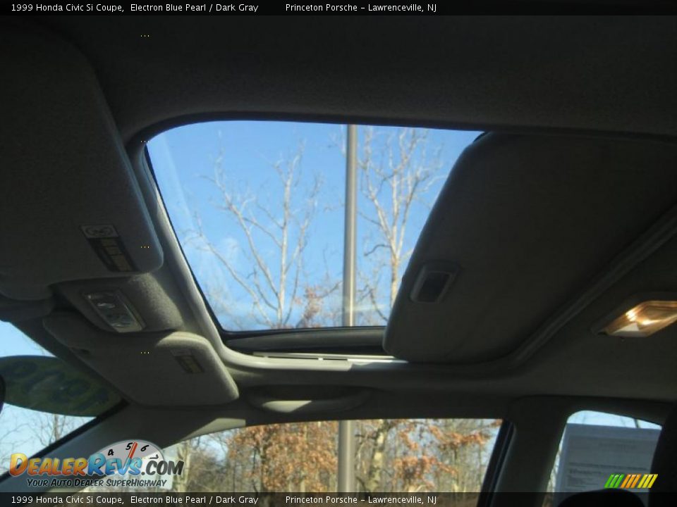 1999 Honda Civic Si Coupe Electron Blue Pearl / Dark Gray Photo #15