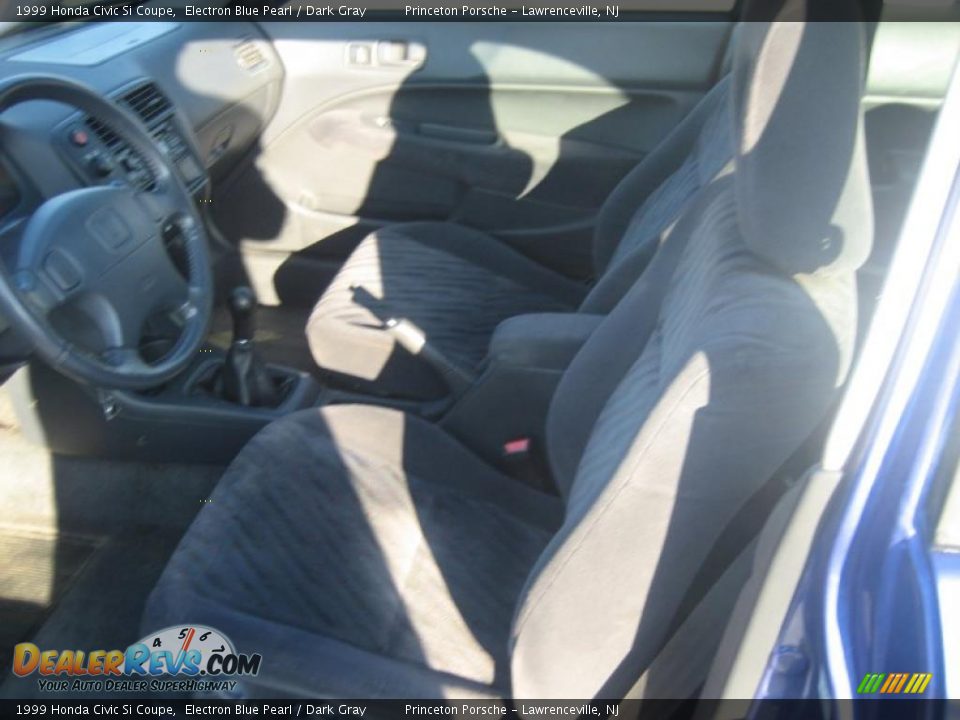 1999 Honda Civic Si Coupe Electron Blue Pearl / Dark Gray Photo #16