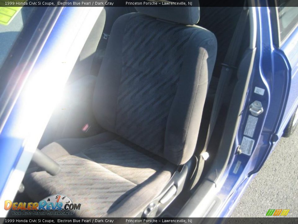 1999 Honda Civic Si Coupe Electron Blue Pearl / Dark Gray Photo #18