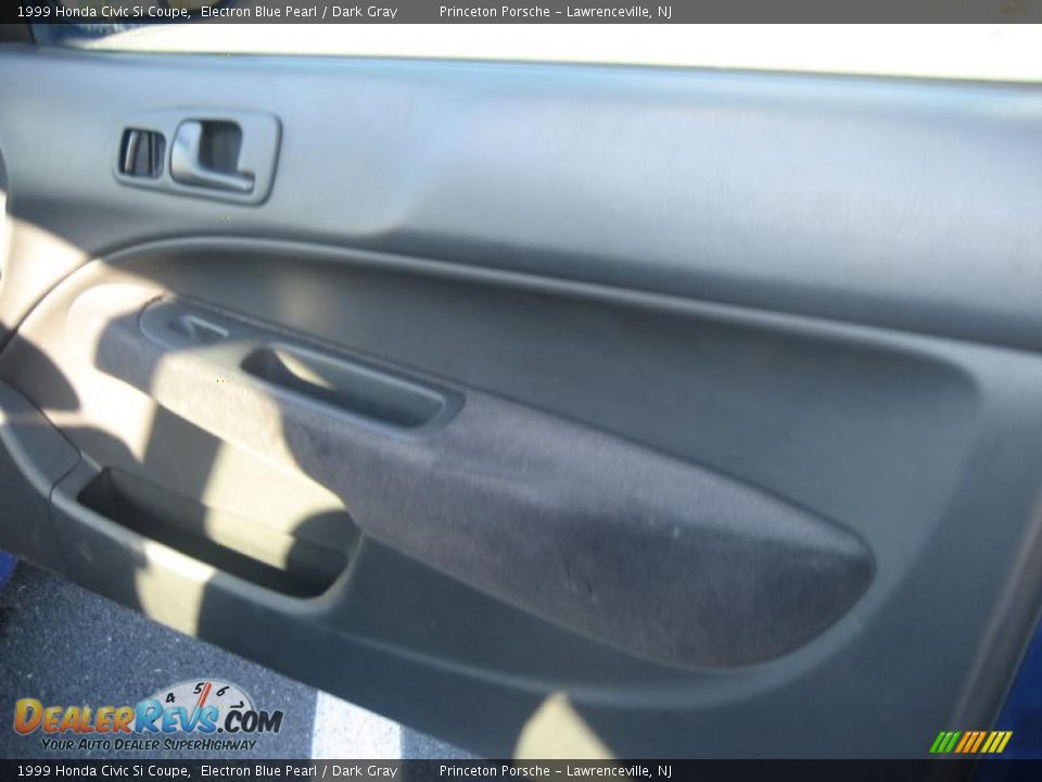 1999 Honda Civic Si Coupe Electron Blue Pearl / Dark Gray Photo #22