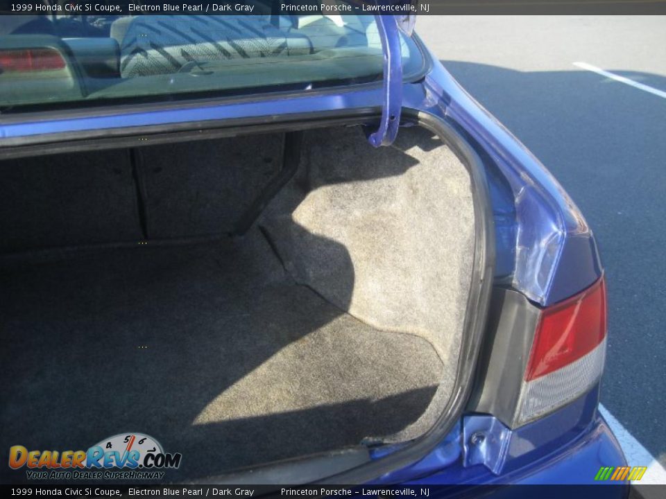 1999 Honda Civic Si Coupe Electron Blue Pearl / Dark Gray Photo #24